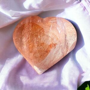 Fire Quartz Crystal Heart (#2)‎